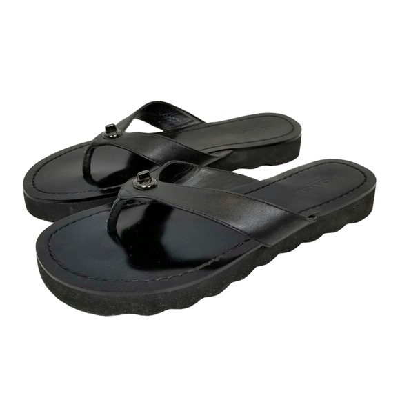 Coach Black Sandals - Picture 1 of 7